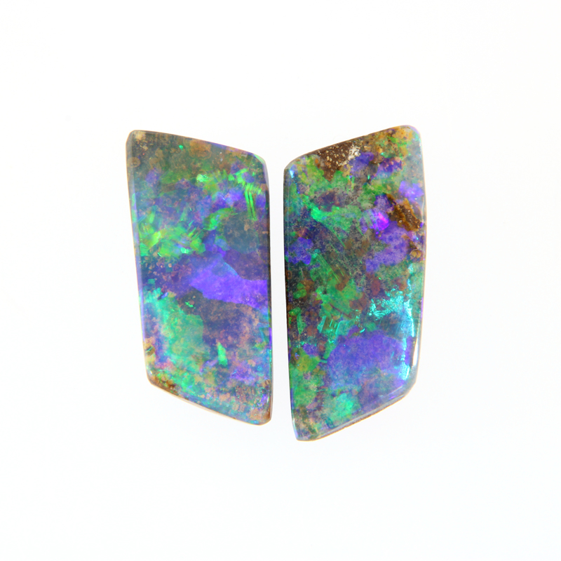 Boulder Opal, Blaugrün, Blau, Grün