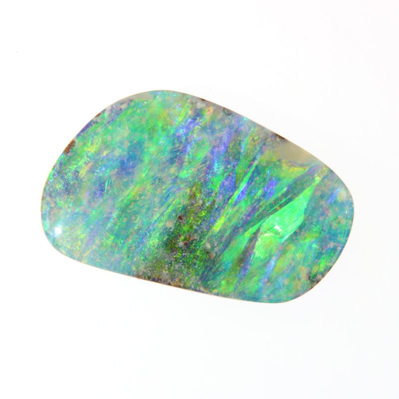 Boulder Opal, Grün, Orange, Blau