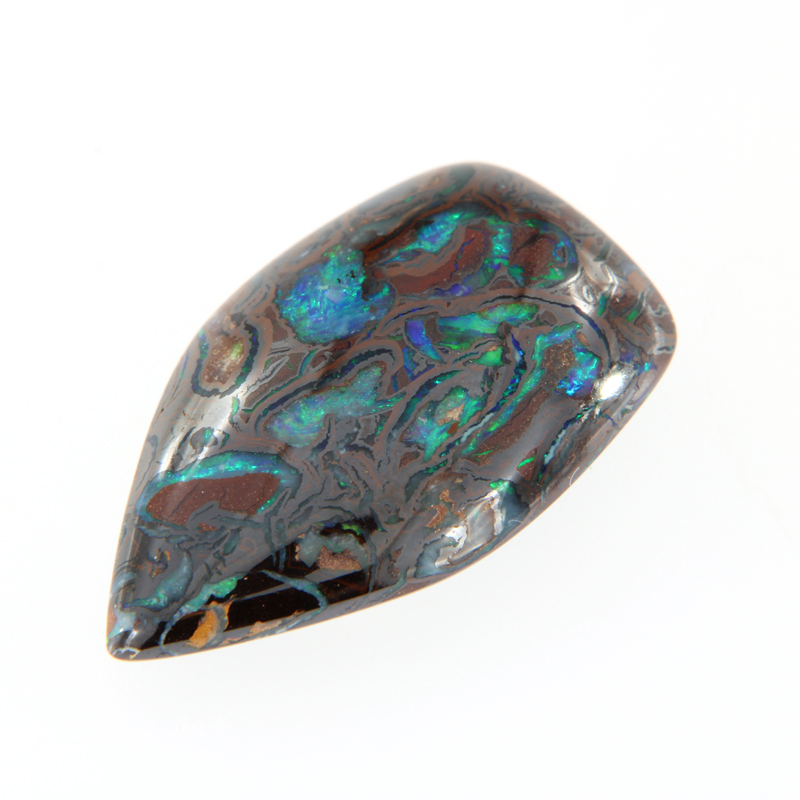 Yowah-Nuss Opal, Blaugrün